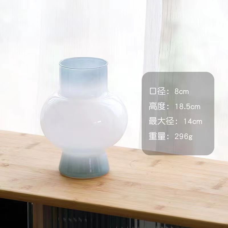 Vaso de vidrio transparente creativo simple europeo de alto nivel de flores hidropónicas decorativas de escritorio de la sala de estar