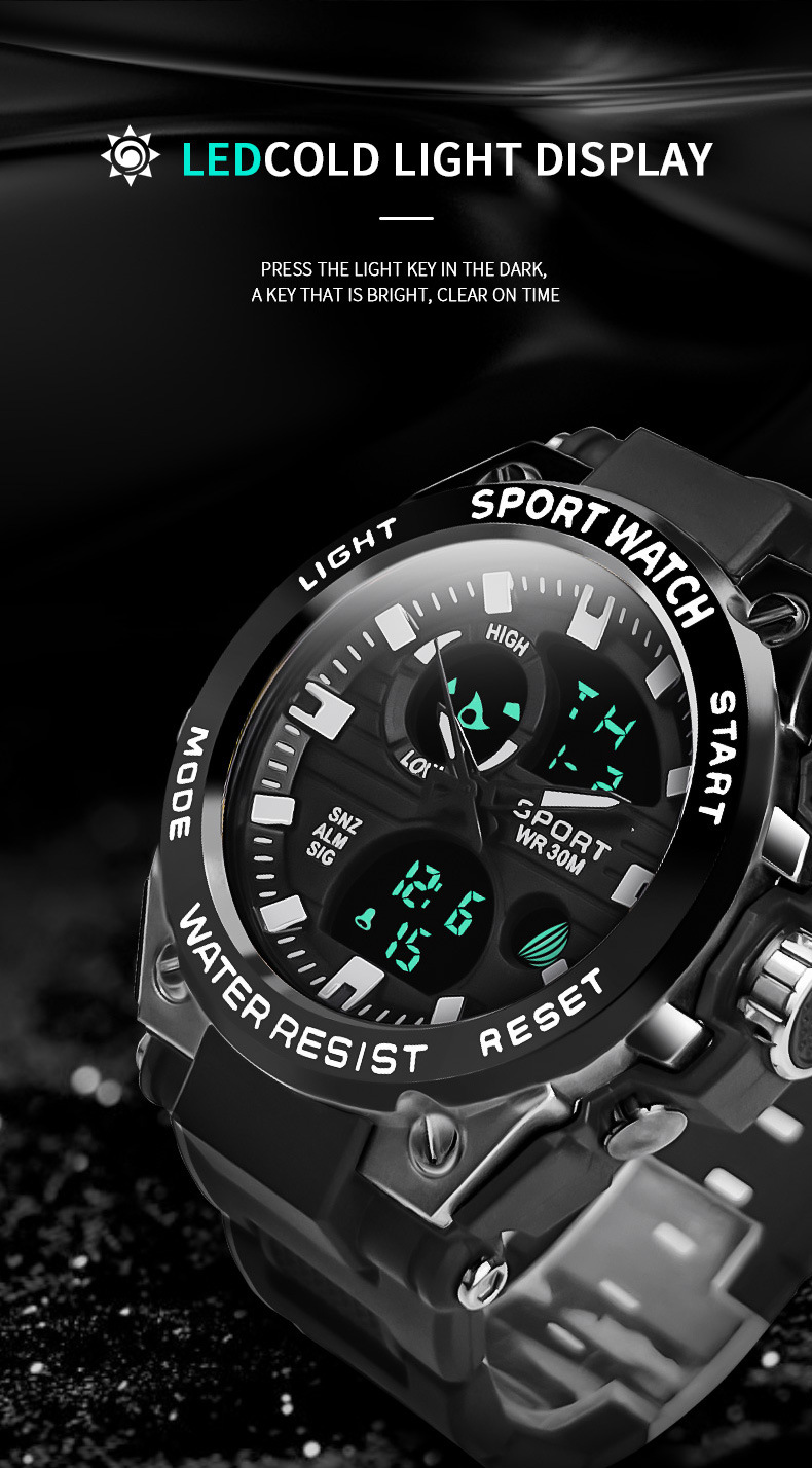 Men's Sports Watch Waterproof Electronic Multi-functional Led_voghion.com