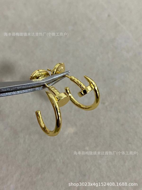 新しいカジア光沢のあるネイルイヤリング高バージョンイヤリング工場直接卸売|undefined