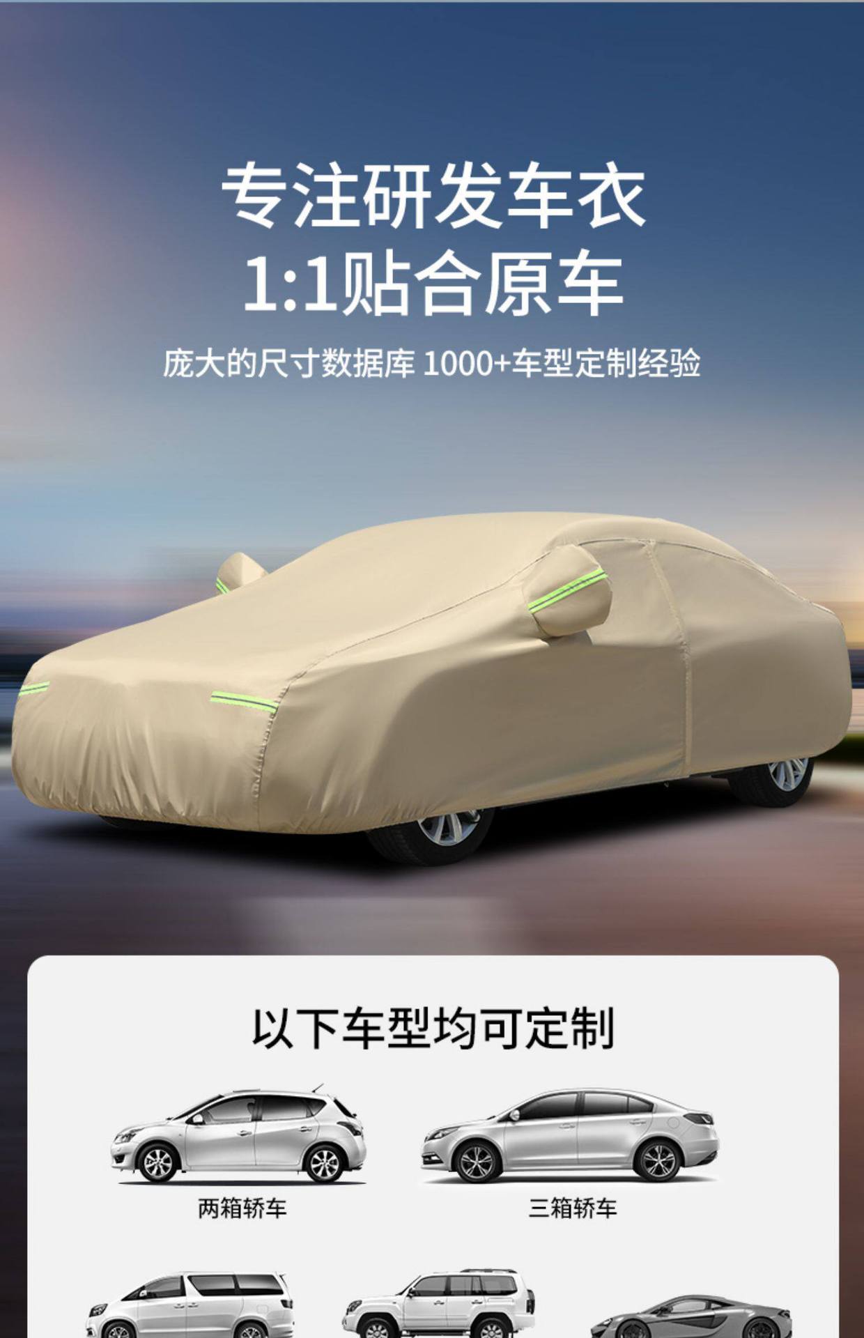 Volkswagen Bora, Lamando, Lavida, Magotan, Passat, Id3, Tiguan Oxford Canvas Sun Protection Car Cover, Rainproof Car Cover