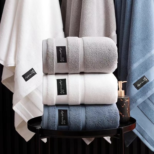 New hotel thickened cotton towel 35*75 bath towel 70*140 combed cotton 32 strands can be embroidered with logo