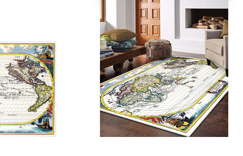 世界地图地毯,客厅地毯,卧室房间毯,亚马逊地毯,艺术地毯