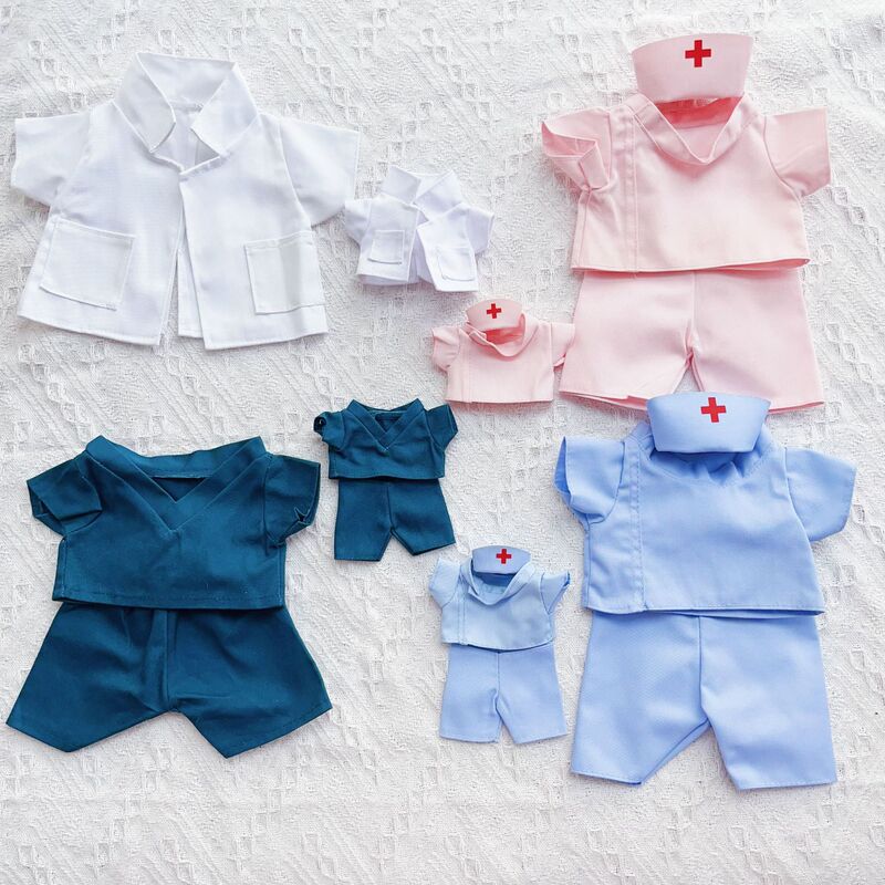 Medical Bear Doll Clothes, Doctor's White Coat, Surgical Gown, Nurse Uniform, Dress-Up Outfit, Nurse's Day Gift Doll Medical Bear Doll Clothes, Doctor's White Coat, Surgical Gown, Nurse Uniform, Dress-Up Outfit, Nurse's Day Gift Doll