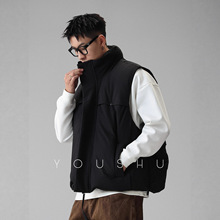 正品易麦褶境暖域90白鸭绒龟背羽绒服背心男冬季美式潮牌马甲