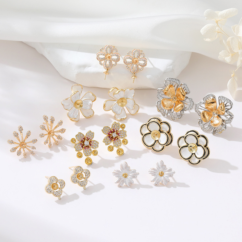elegant earrings from pearl