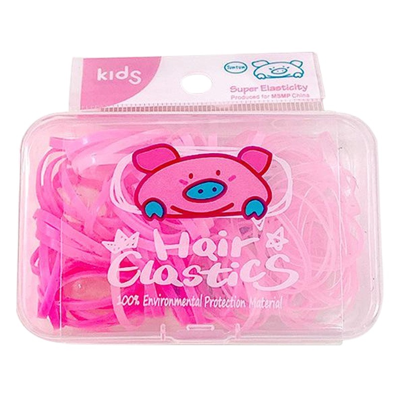 Japonés lindo jalea color caramelo color pelo lazo banda de goma en caja banda de goma bebé cabeza cuerda banda de goma desechable