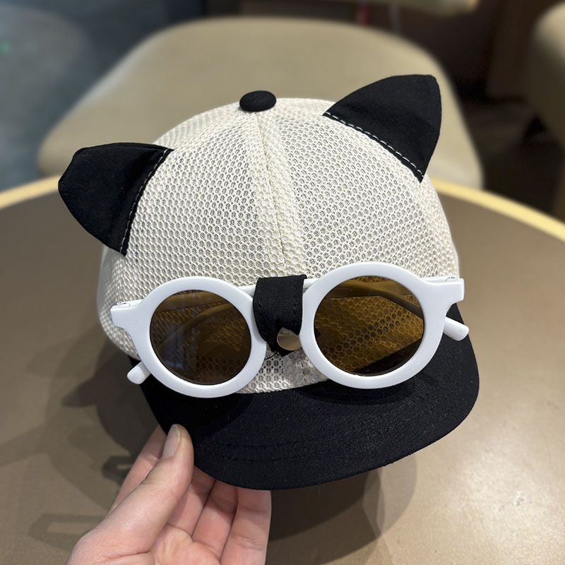 Gafas de sol para bebés, gorras de verano, gorras cortas para bebés, gorras para el sol al aire libre, gorras de béisbol para niños y niñas