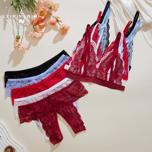 Sexy Lace Transparent Underwear Women's Suit Temptation Sexy Hollow Open Crotch Sexy Underwear suit Women's Cross-border Explosions