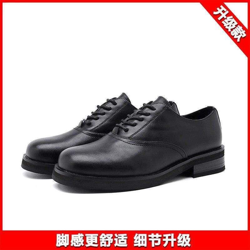 德比鞋同款Cleanfit厚底英伦方头皮鞋增高商务正装复古休闲皮鞋男|undefined