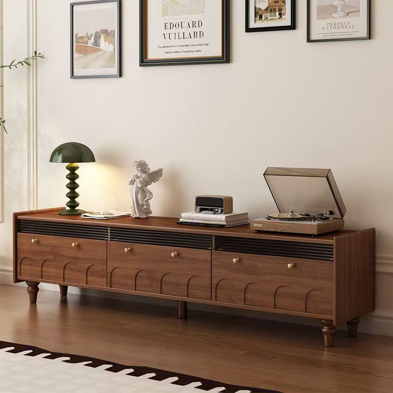 Solid Wood Tv Cabinet Coffee Table Combination Home Living Room Wall Integrated Background Wall Tv Cabinet Bedroom Floor-Standing Storage Cabinet