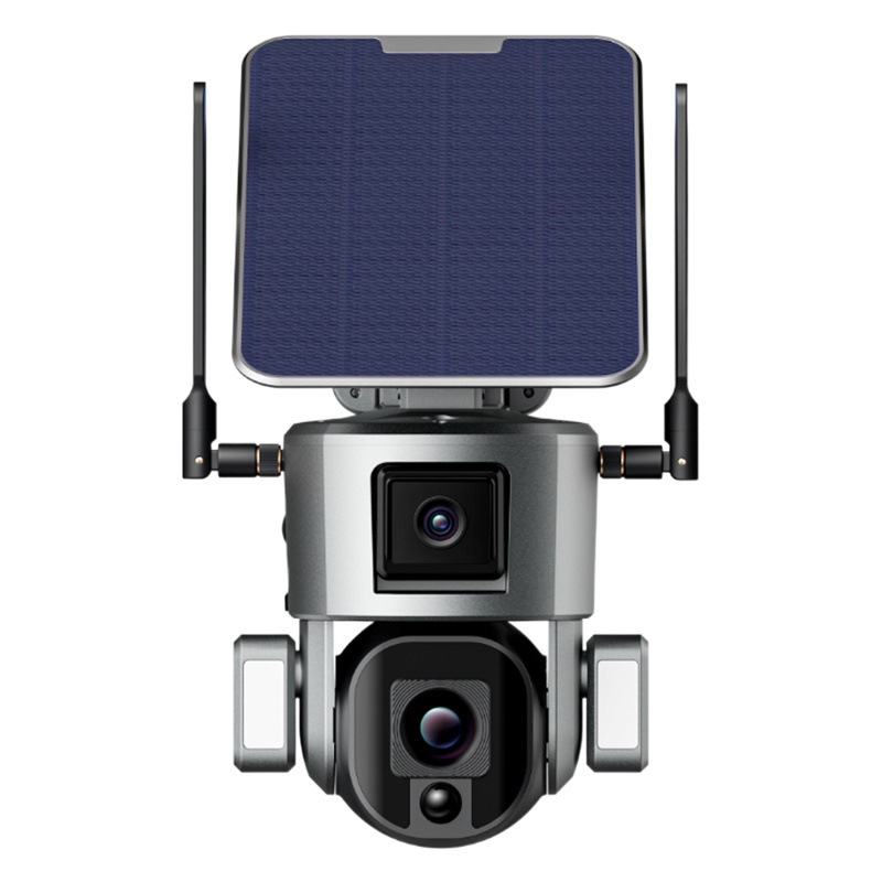 8 millones de cámaras binocular WiFi inalámbricas 4G monitoreo solar 20x zoom doble cámara solar