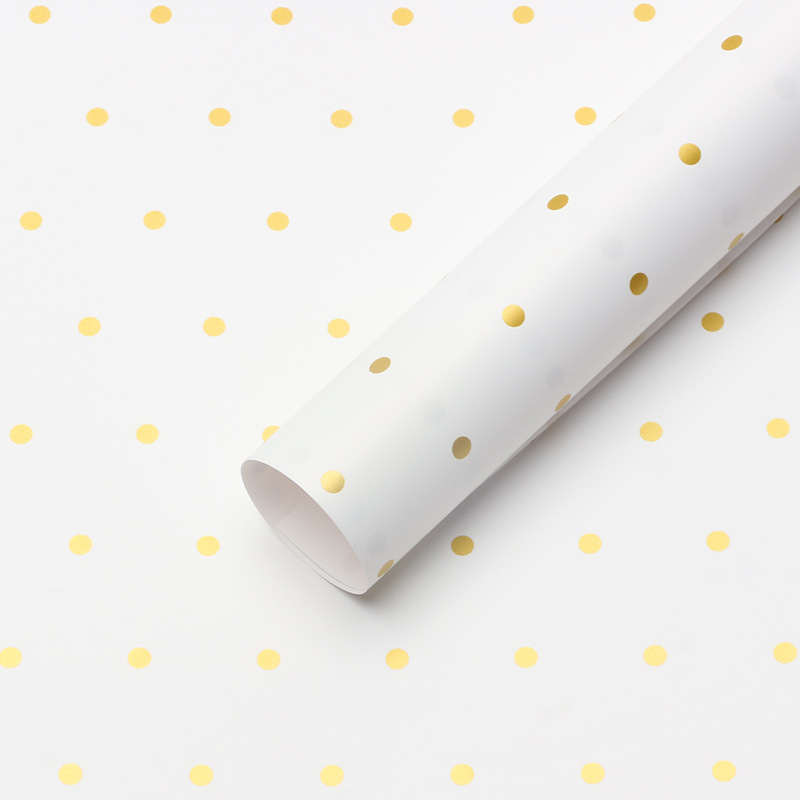 Roland Little Dots Ouya Paper Papel de envolver de flores Diy Regalo Bronceado Ramo de flores Papel de flores Material de floristería