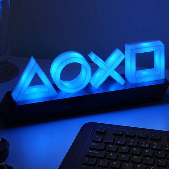 Cross-border Night Light Creative Icon Lamp PS5/PS4 Atmosphere Light XO Blue Light Gaming Icon Lamp Scene Atmosphere Desk Lamp