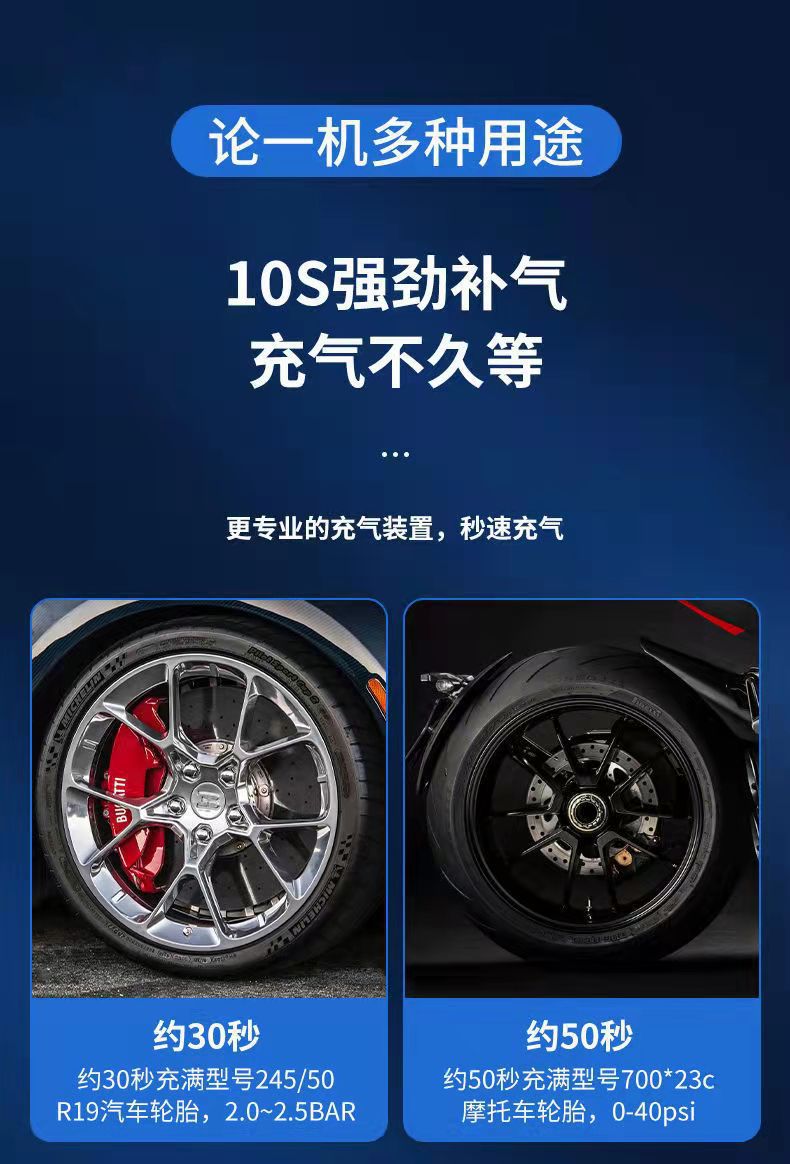 Car Air Pump, Portable Electric High-Pressure Tire Inflator for Cars, Household Air Pump