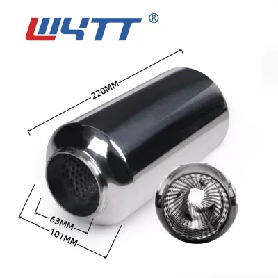 Exhaust pipe steel resonator exhaust pipe - 03-1063d63-interface-220-long-spiral-tornado