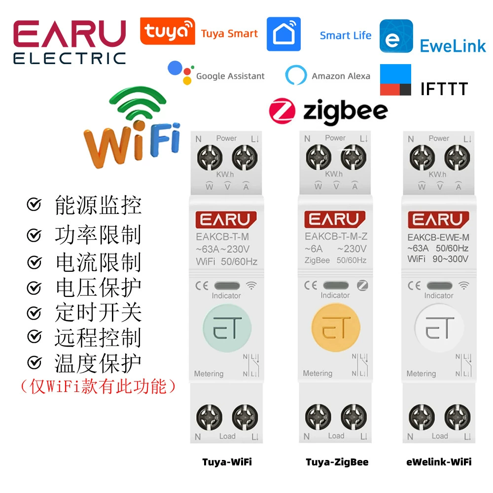 Умная электрическая панель WIFI граффити автоматический выключатель защита от перекрытия и перерасхода энергии таблица 1-63А (регулируется) беспроводной пульт дистанционного управления