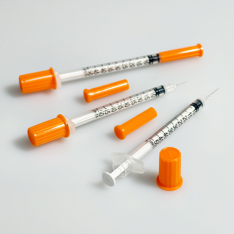 獣医用 0.5 ミリリットル注射器プラスチック針カートリッジスケール付き使い捨て使用針管インスリン注射器|undefined