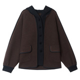 妈妈秋装洋气外套高贵2025新款中老年女春秋冬时尚双面毛呢子开衫，女装针织衫/毛衣，妃慕昵服饰