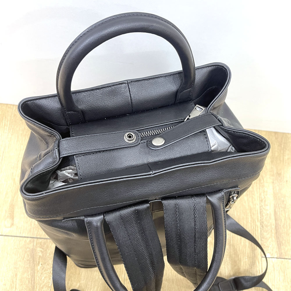 Large Backpack, Simple Casual Top Layer Cowhide Backpack, Business Travel Computer Backpack_voghion.com