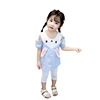 Summer clothing, rabbit, set girl's, season 2021, new collection, with short sleeve, Korean style, suitable for import, children's clothing, wholesale