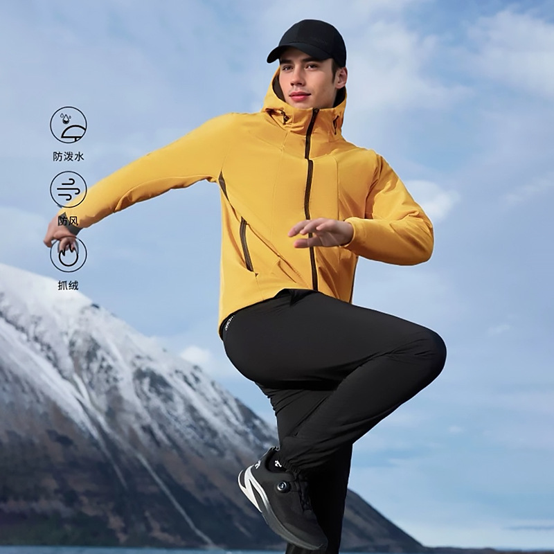 Dimoto's Same Soft Shell Jacket for Men, Women's Outdoor Windproof and Waterproof Mountaineering Camping Style Fleece-Lined Warm Jacket