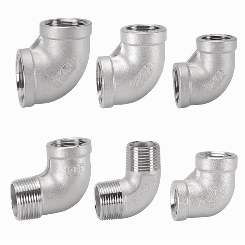 304/316不锈钢丝扣弯头 内丝9直角弯头 内螺纹异径弯头 变径弯头