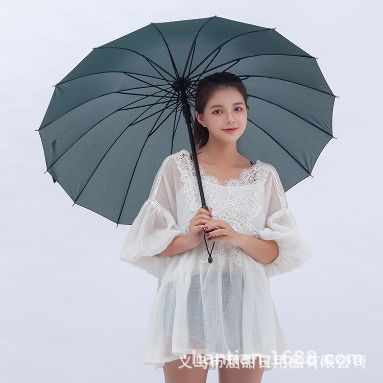 メーカー卸売り16骨韓国クリエイティブ虹傘長柄ストレートロッド自動傘広告傘印刷ロゴ|undefined