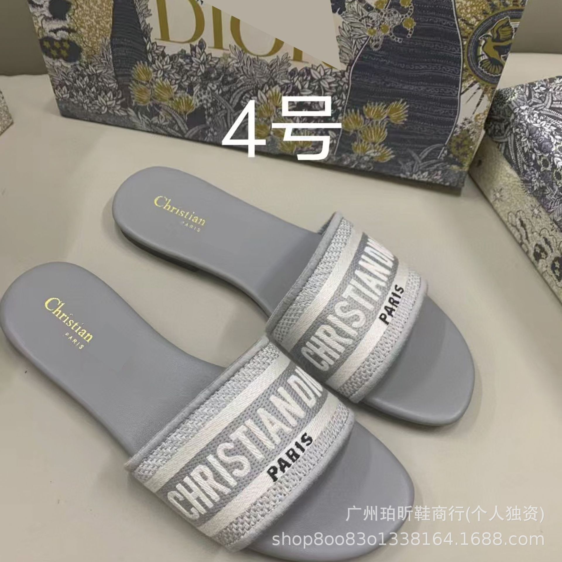 Zapatillas clásicas de alta versión D casa bordadas en una línea Zapatillas de piel de oveja para mujer