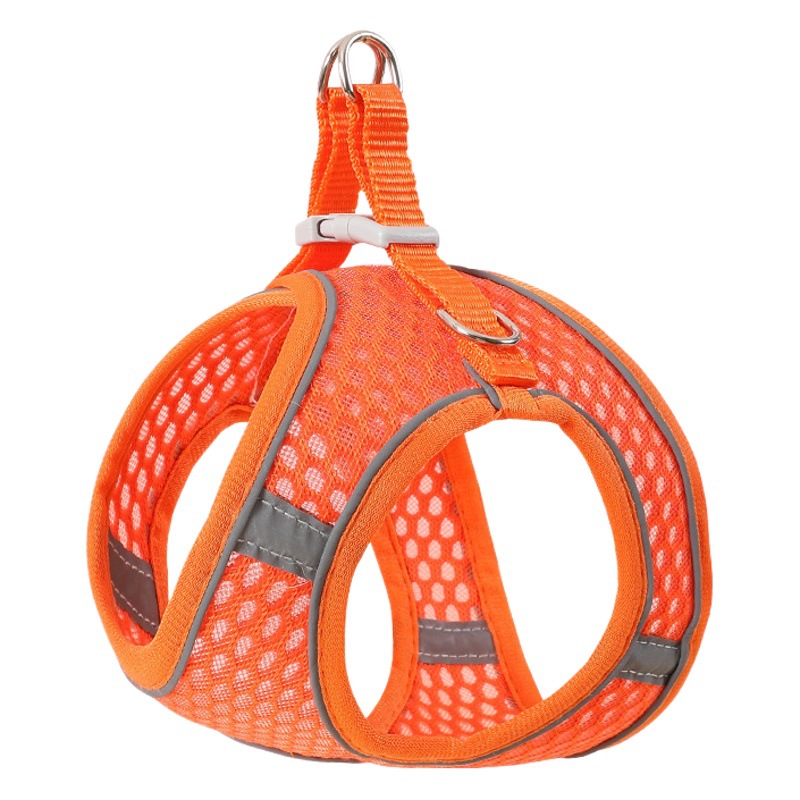 Gran malla transpirable correa del animal doméstico reflexivo correa de pecho pequeño y mediano perro gato Correa correa de gato