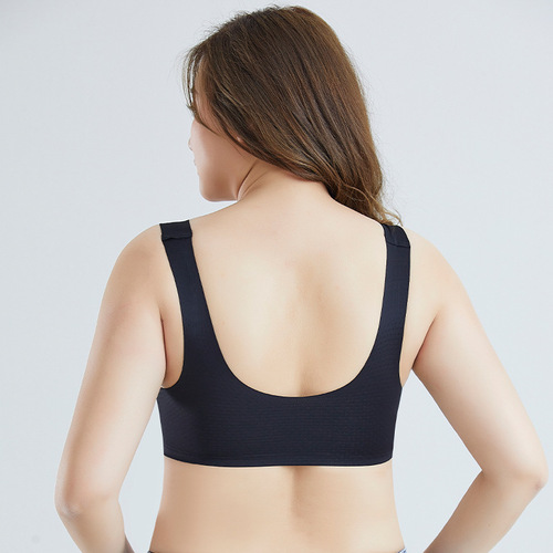 Adjustable Seamless Underwear Women's Mother's Front Button Bra Vest Style Push-Up Comfortable Secondary Breast Control Anti-Sagging Bra