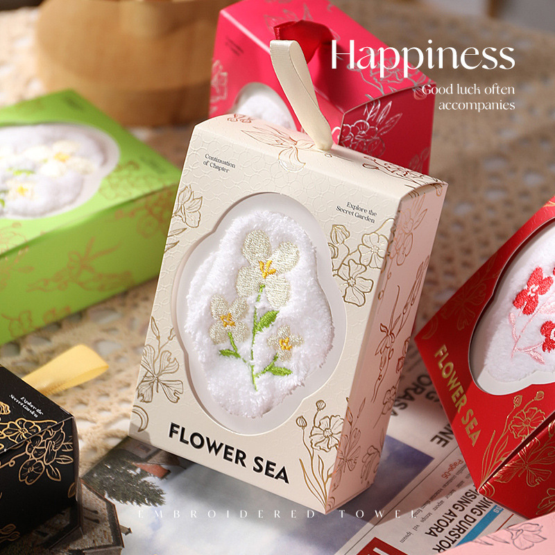 Tulip Embroidered Towel Souvenir Wedding Return Gift Accessories Small Items Face Towel Square Towel Creative Gift Tulip Embroidered Towel Souvenir Wedding Return Gift Accessories Small Items Face Towel Square Towel Creative Gift