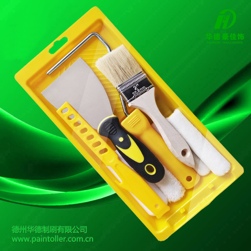 Comercio electrónico transfronterizo Juego de cepillos de tambor de 4 pulgadas Herramientas de pintura Combinación de tambor de pulgar pulgadas rollerkid4''