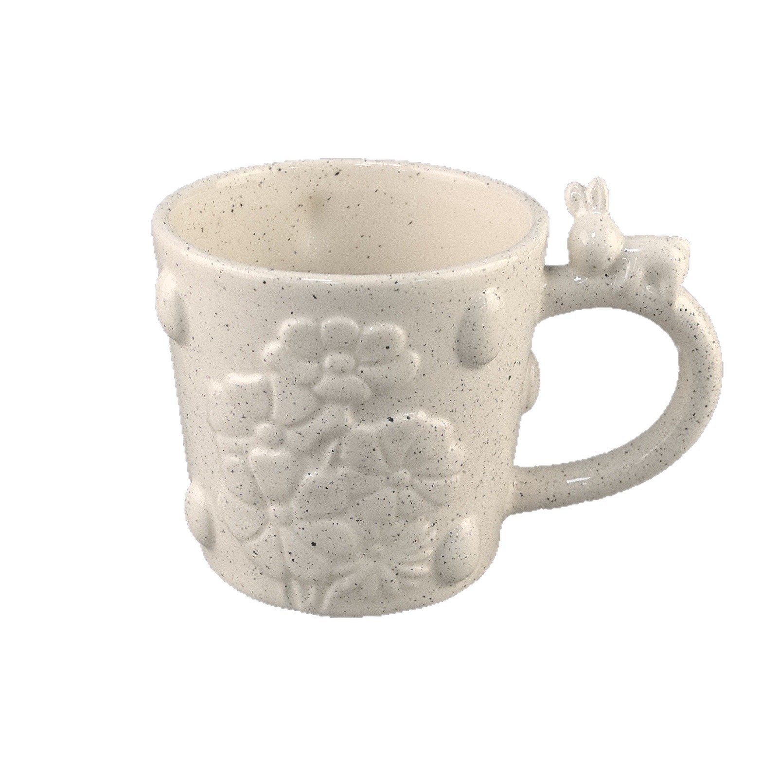 Artístico simple DIY en el mango de conejo encantador taza de cerámica inswind personalidad creativa taza de café casera