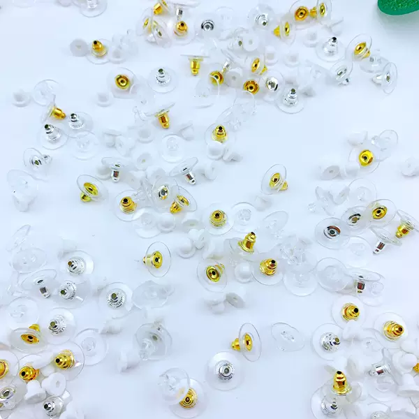 Ear Plugs, Ear Hooks, Accessories, Transparent Bullet-Shaped Large Flying Disc Plastic Earplugs, Ear Caps, DIY Jewelry Materials, Earrings