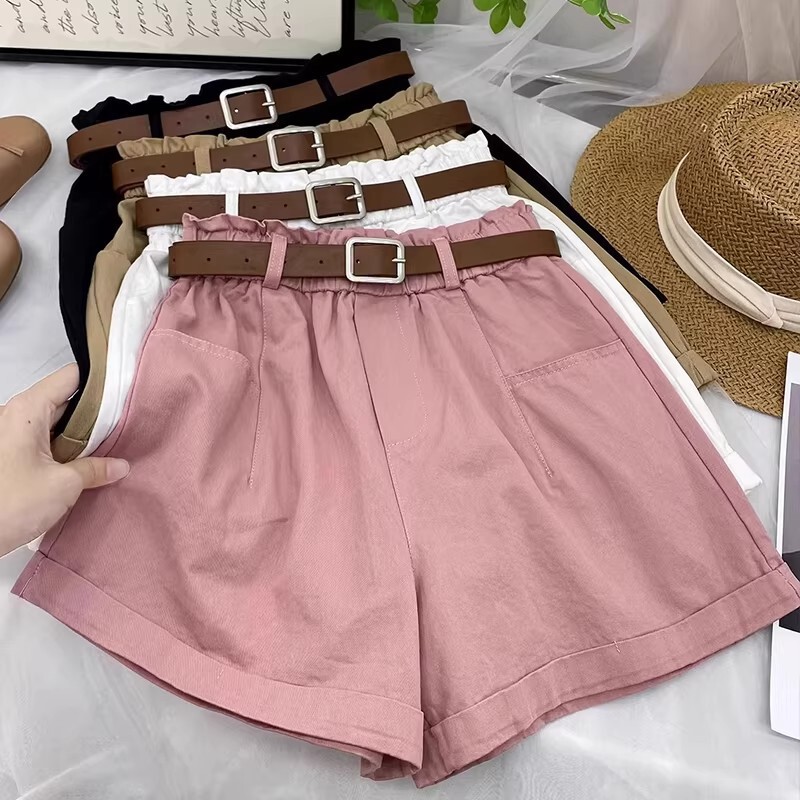 Korean and Japanese Fashion Casual Sports Wide-Leg Shorts for Women, Summer Plus-Size Loose Versatile Five-Point A-Line Hot Pants