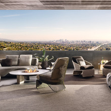 意式极简半圆弧形沙发创意转角组合布艺沙发客厅现代大户型沙发