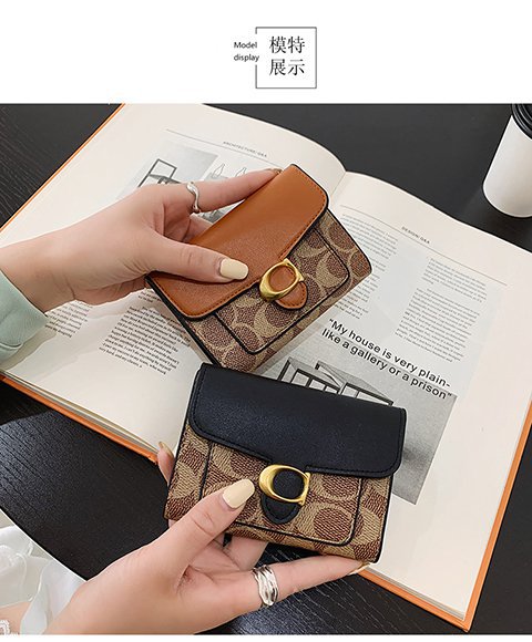 2021 Summer New Pu Short Wallet Synthetic Leather Buckle Wholesale display picture 12