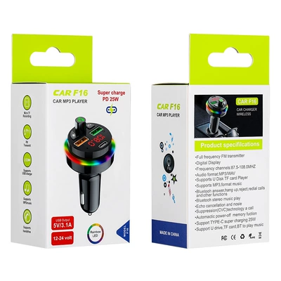 Car mp3 — Charging with Built-In Retractable Cable - pdf16-qc30-fast-charge