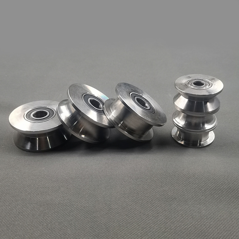 Polea de Riel y Elevación 201/304 Ranura U/V/H de Acero Inoxidable para Pista y Elevación