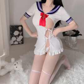 情趣内衣日系性感水手服露胸开裆免脱纯欲学生制服诱惑床上激情