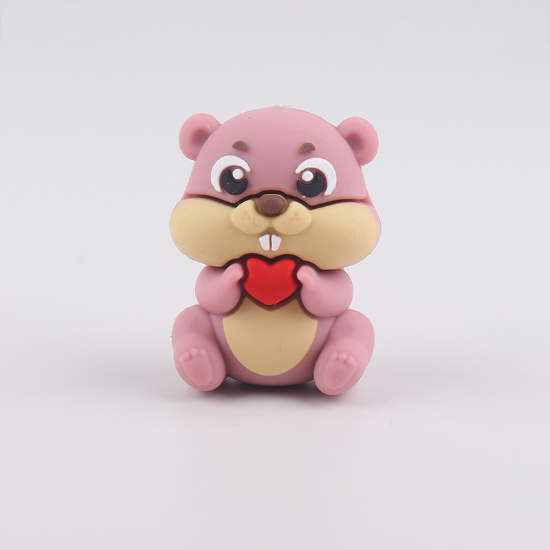 Nuevos productos para bebés de dibujos animados pequeña ardilla cuentas de mordedor bolígrafo de cuentas de bricolaje chupete molar para bebés cadena anti-caída