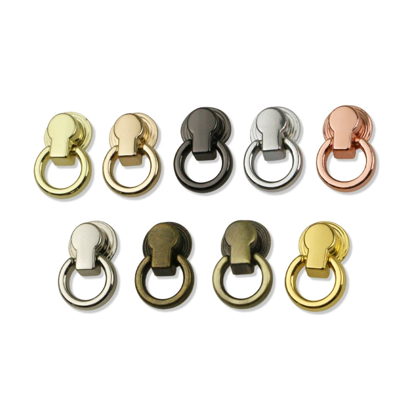 Bag, small screw hand holding screw bag, hanging chain buckle rivet handbag Hardware accessories side hand -pull