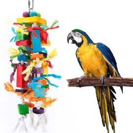 鹦鹉玩具鸟玩具木质啃咬玩具仿真声控鸟玩具 鸟声控鹦鹉儿童玩具