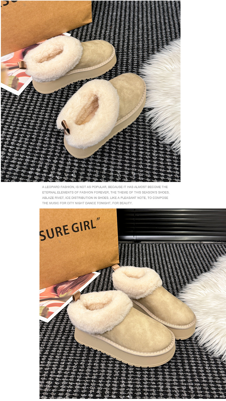 Women's Winter Snow Boots With Fleece Lining And Non-slip Sole_voghion.com