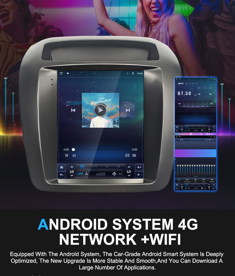 Suitable for Kia Sorento Central Control Large Screen Navigation All-In-One Android System Central Control Screen Car Navigation Device
