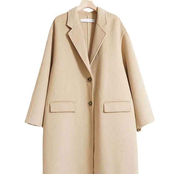 Long double-sided beige coat