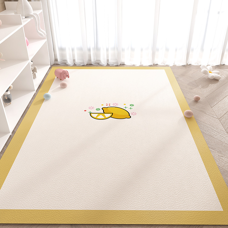 漫画かわいいゲームパッド家庭用拭き取りフリーレザーカーペット裁断可能防水防油リビングカーペット