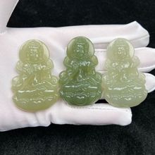 批发直供天然青海料晴水和田玉观音吊坠毛衣链小红书爆款观音挂件