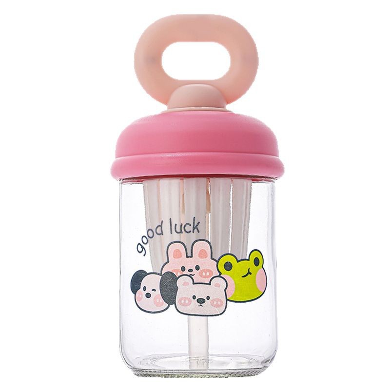 Cute high quality handheld small summer straw with glass for…