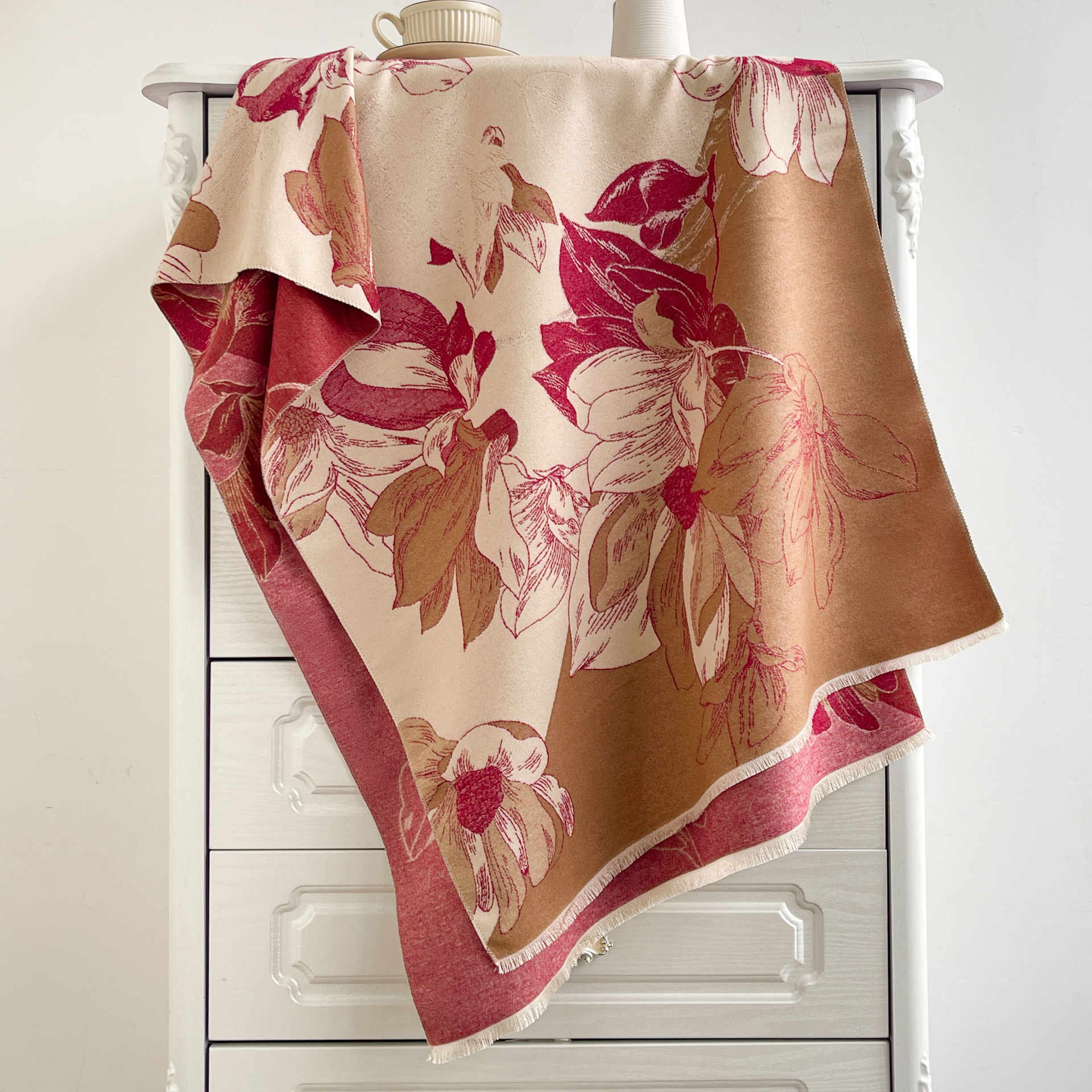 Nuevo jacquard de alta calidad bufandas de cachemira de invierno mujeres dobles lados calentamiento buñuelo de cuello universal chapa grueso estilo coreano